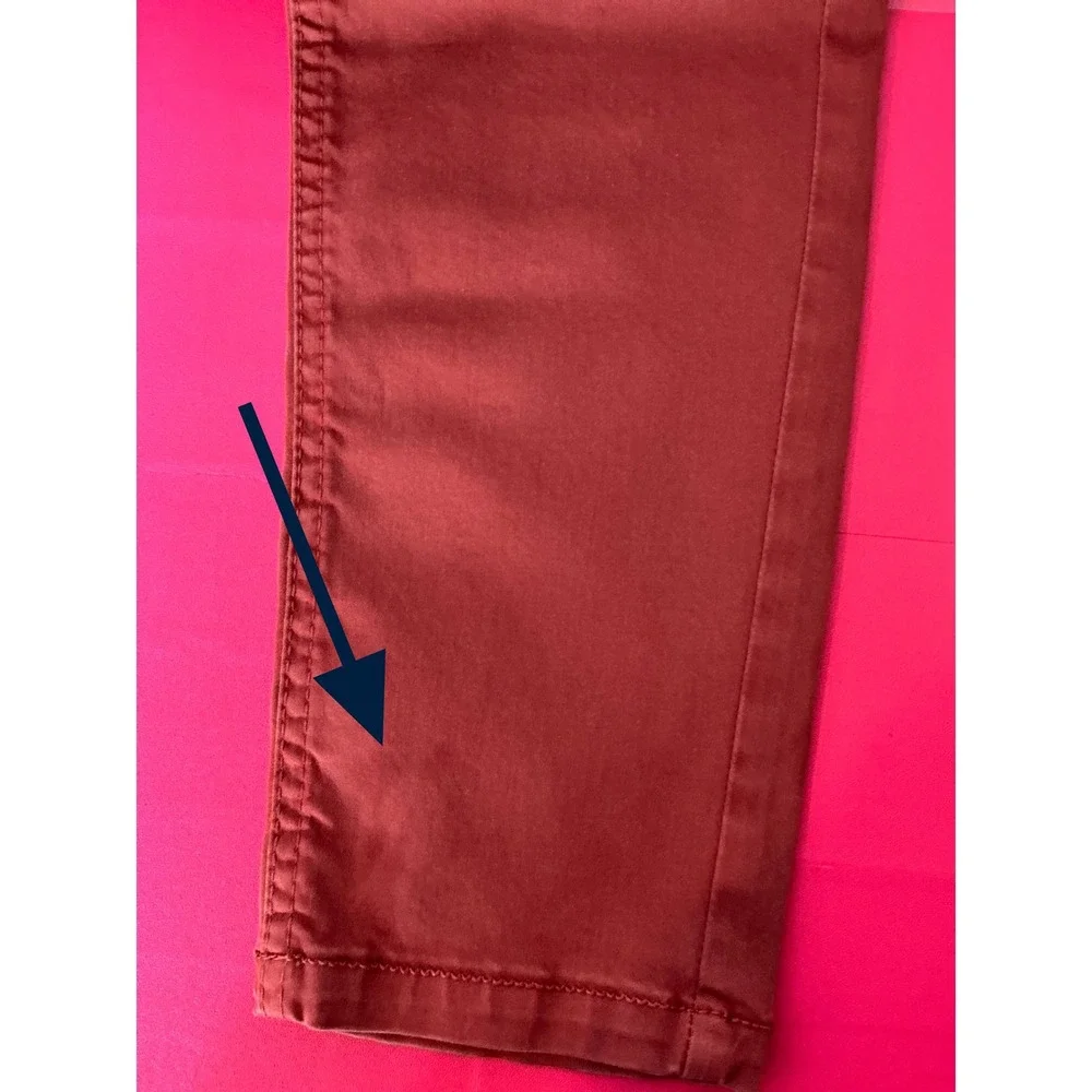 Calzedonia Women's Red Casual Pants Size‎ M High Rise Stretchy Denim Jeans